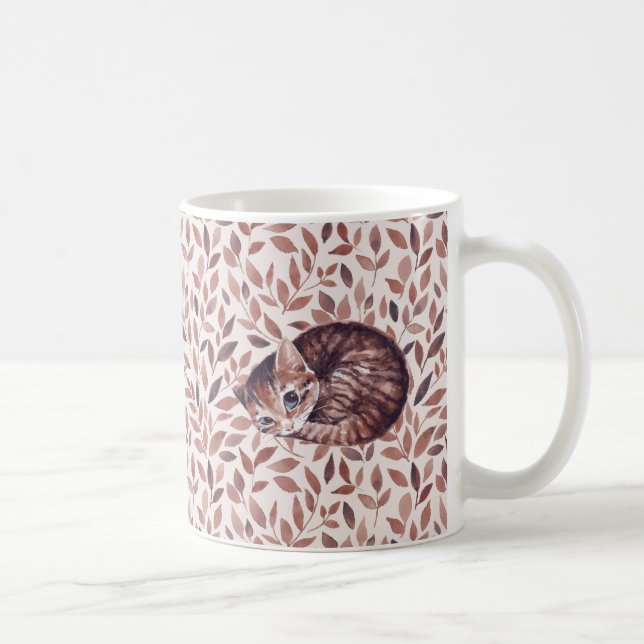 Taza De Café Gato somnoliento (Derecha)