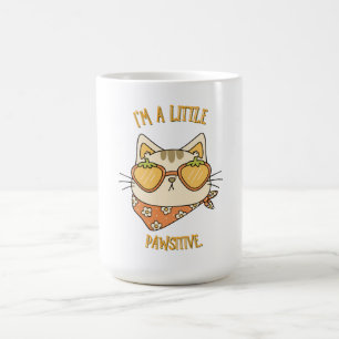 Taza De Café Gato "Soy un poco inquietante" con fresa de sol