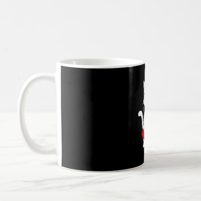 Taza De Café Gato tocando guitarra bass (Izquierda)