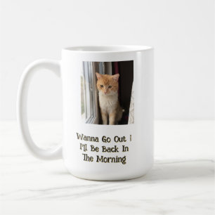 Taza De Café Gato Tomcat, Foto, Texto Divertido Delante Detrás,