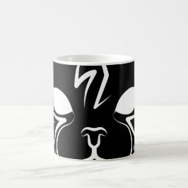 Taza De Café Gato tribal negro y blanco