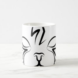 Taza De Café Gato tribal negro y blanco