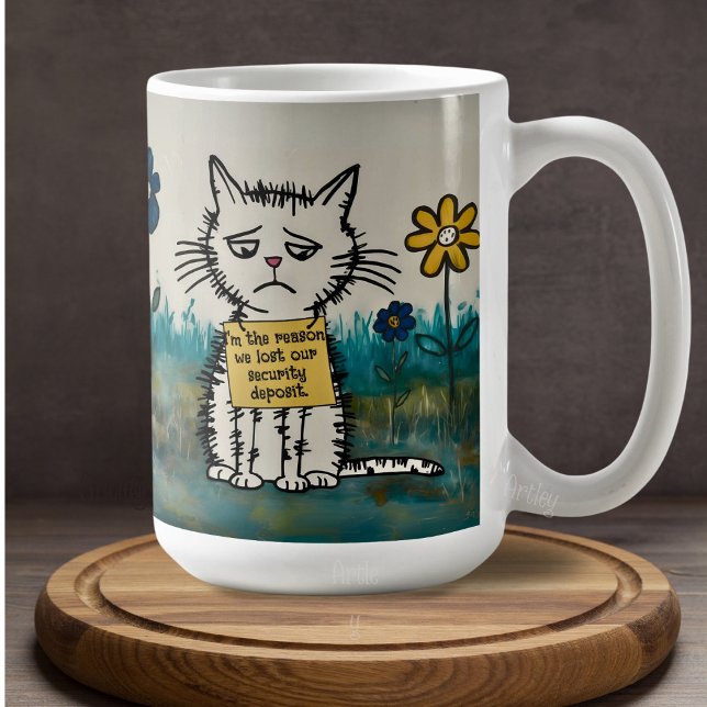 Taza De Café Gato Vergüenza Rótulo Graciosa Frase Cute Personal (Subido por el creador)