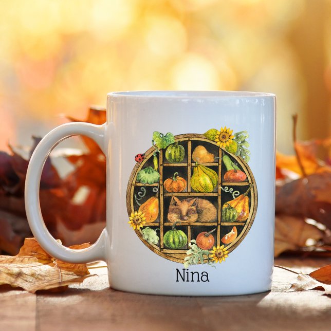 Taza De Café Gato y calabaza (Subido por el creador)