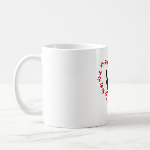 Taza De Café Gato y corazón de garras de gato