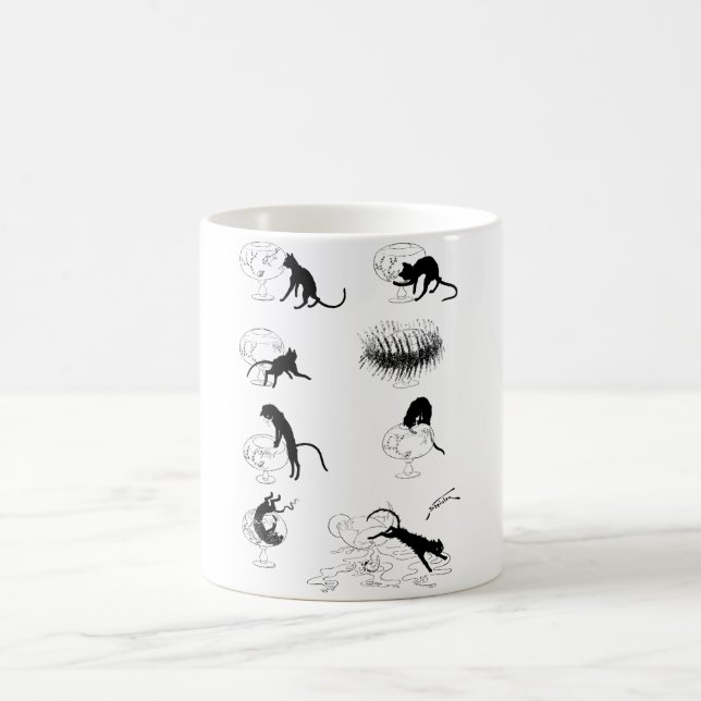 Taza De Café Gato y Goldfish, Alejandro Steinlen (Centro)