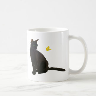 Taza De Café Gato y mariposa de Bombay