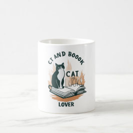 Taza De Café Gato y peluca de los libros