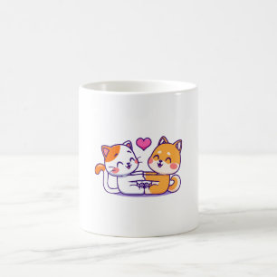 Taza De Café Gato y Shiba Inu