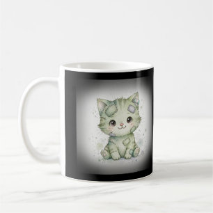 Taza De Café Gato zombie adorable de Halloween