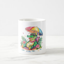 Taza De Café Gator de relajación de la píldora tropical