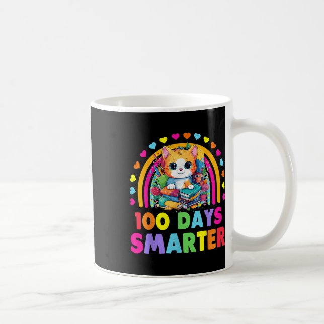 Taza De Café Gatos: 100 días más inteligentes para maestro esco (Derecha)