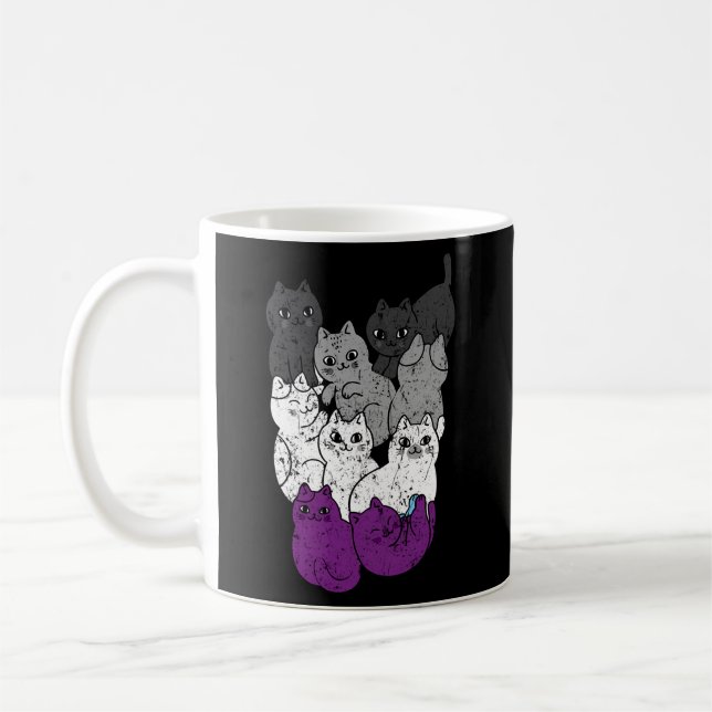 Taza De Café Gatos asexuales Transgénero Queer Lgbtq Amor Igual (Izquierda)