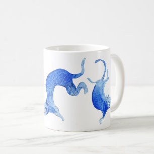 Taza De Café Gatos Azules MING - Acuarela Cosmo