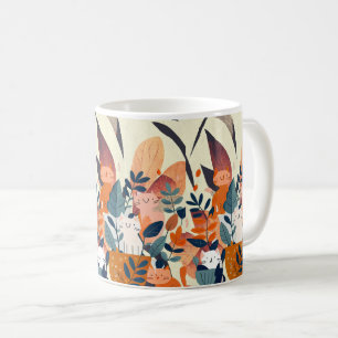Taza De Café Gatos Boho y tonos de la tierra
