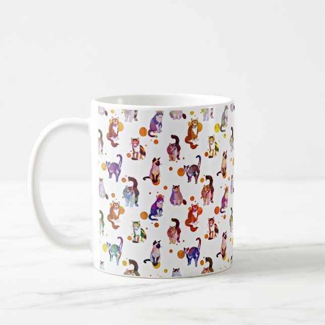 Taza De Café Gatos coloridos (Izquierda)