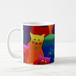 Taza De Café Gatos coloridos