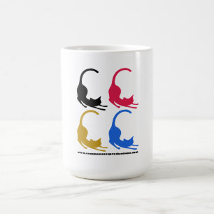 Taza De Café Gatos comunes 4 logotipos multicolores
