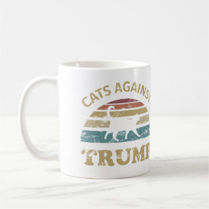 Taza De Café Gatos contra Trump