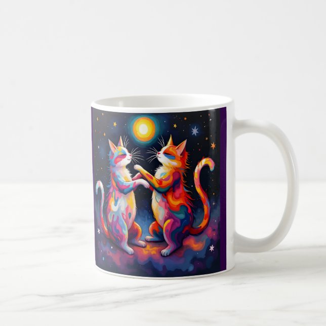 Taza De Café Gatos cósmicos (Derecha)