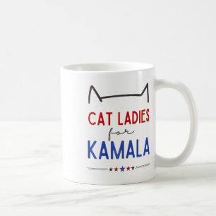 Taza De Café Gatos Damas De Kamala, Un Gato Amante Gracioso