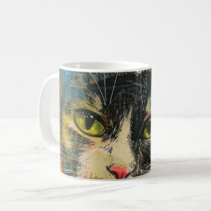 Taza De Café Gatos de acuarela Boho - Arte felino de tierra (6)