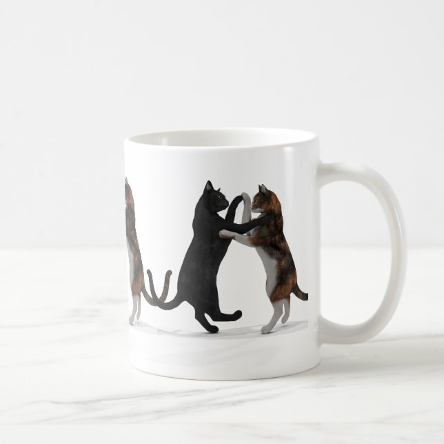 Taza De Café Gatos de baile dulce (Derecha)