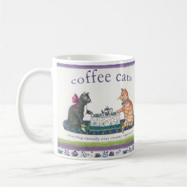 Taza De Café Gatos de café discutiendo sobre cappucinos cremoso
