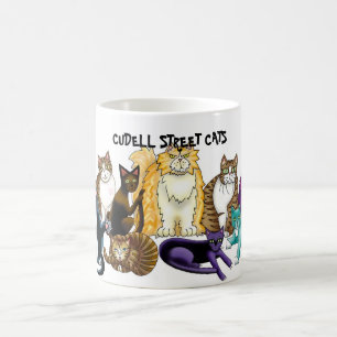 TAZA DE CAFÉ GATOS DE LA CALLE DE CUDELL