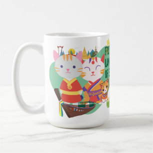 Taza De Café Gatos de la Cultura Tailandesa Regalo de la Here