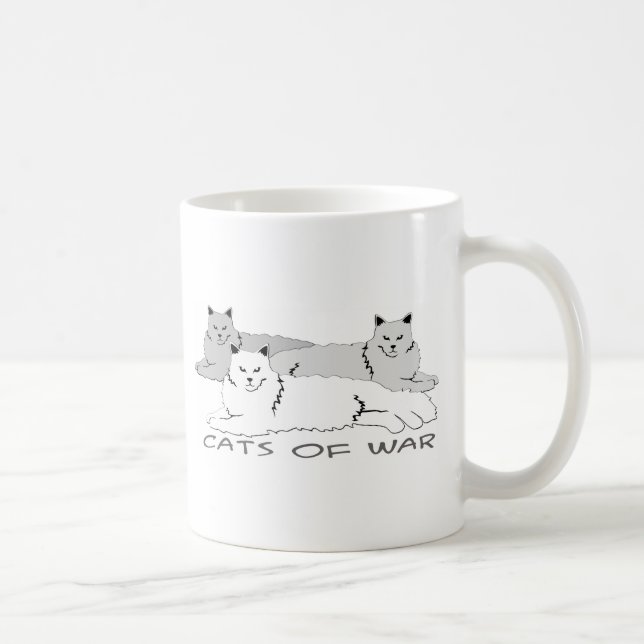 Taza De Café Gatos de la guerra (Derecha)