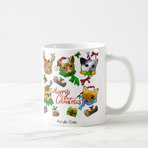 Taza De Café Gatos de las Felices Navidad