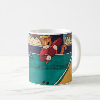 Taza De Café Gatos de los tenis de mesa