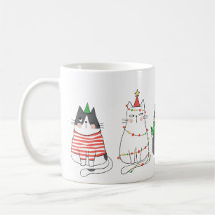 Taza De Café Gatos de Navidades cortos