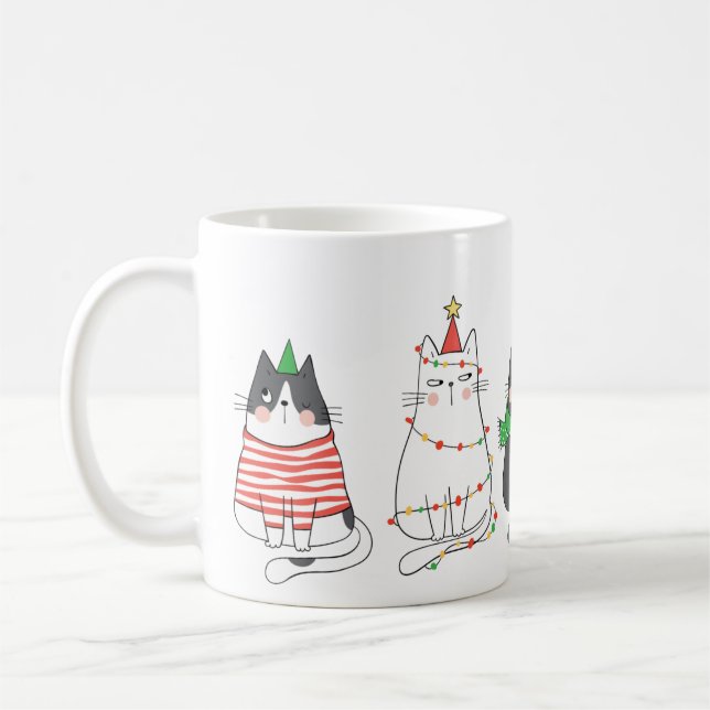 Taza De Café Gatos de Navidades cortos (Izquierda)
