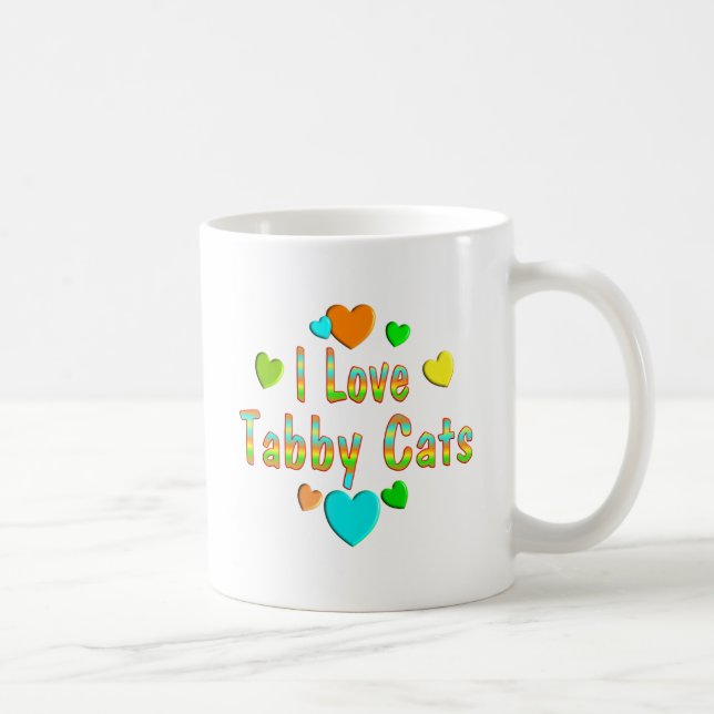 Taza De Café Gatos de Tabby del amor (Derecha)