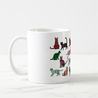 Taza De Café Gatos de Tartán