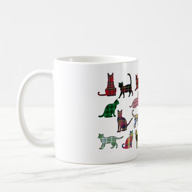 Taza De Café Gatos de Tartán (Izquierda)