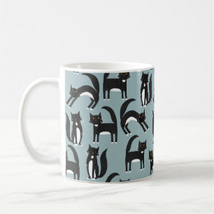 Taza De Café Gatos de Tuxedo en blanco y negro