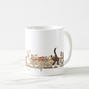 Taza De Café Gatos del dibujo animado