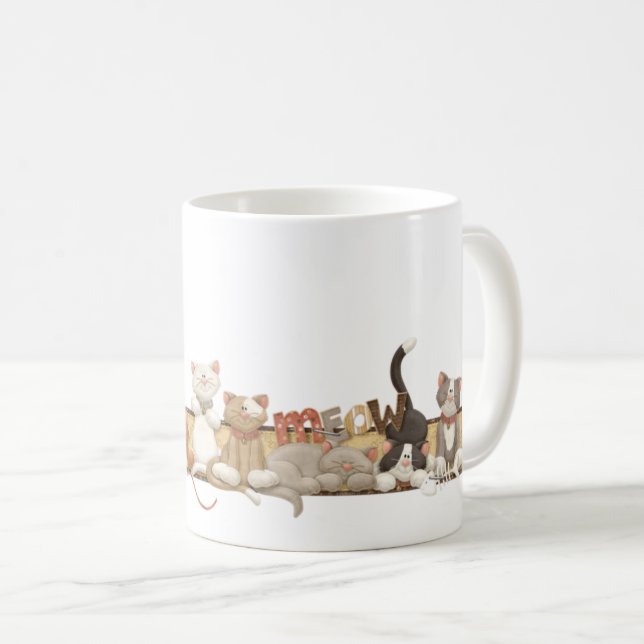Taza De Café Gatos del dibujo animado (Anverso derecho)