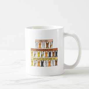 Taza De Café Gatos del dibujo animado del cumpleaños de