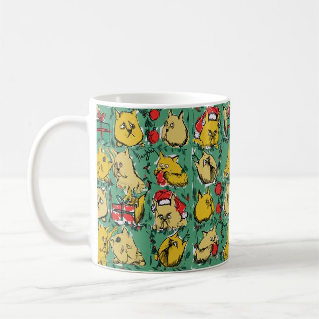 Taza De Café Gatos del navidad (Izquierda)