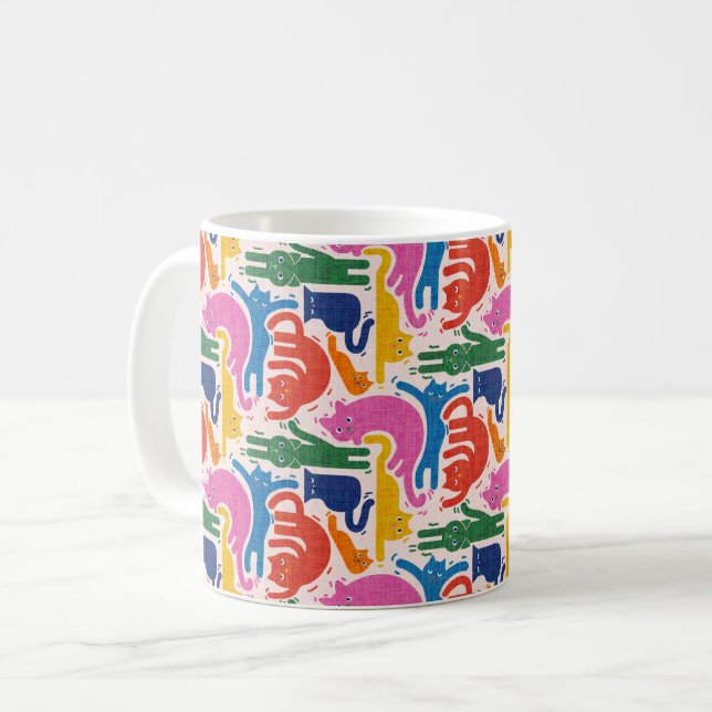 Taza De Café Gatos divertidos (Anverso izquierdo)