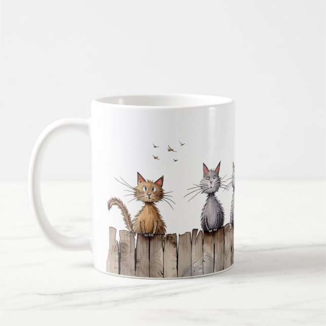 Taza De Café Gatos divertidos sobre los Mascotas de los animale (Izquierda)