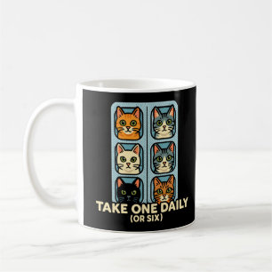 Taza De Café Gatos En Blister Pack Medicamentos Para La Felicid