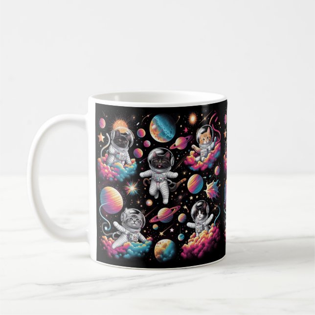 Taza De Café ¡Gatos en el espacio! (Izquierda)