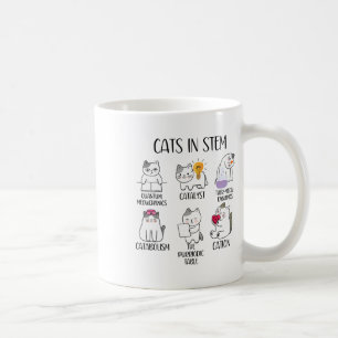 Taza De Café Gatos En Stem Chistoso Meme De Ciencia Científico