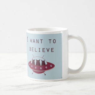 Taza De Café Gatos en un UFO
