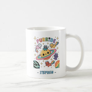 Taza De Café Gatos espaciales Purride - Gatos astronautas kawai